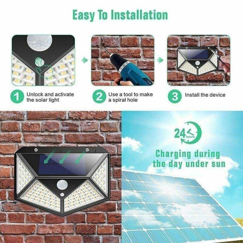 LED Outdoor Solar Light Wall Lamp | Bowlift