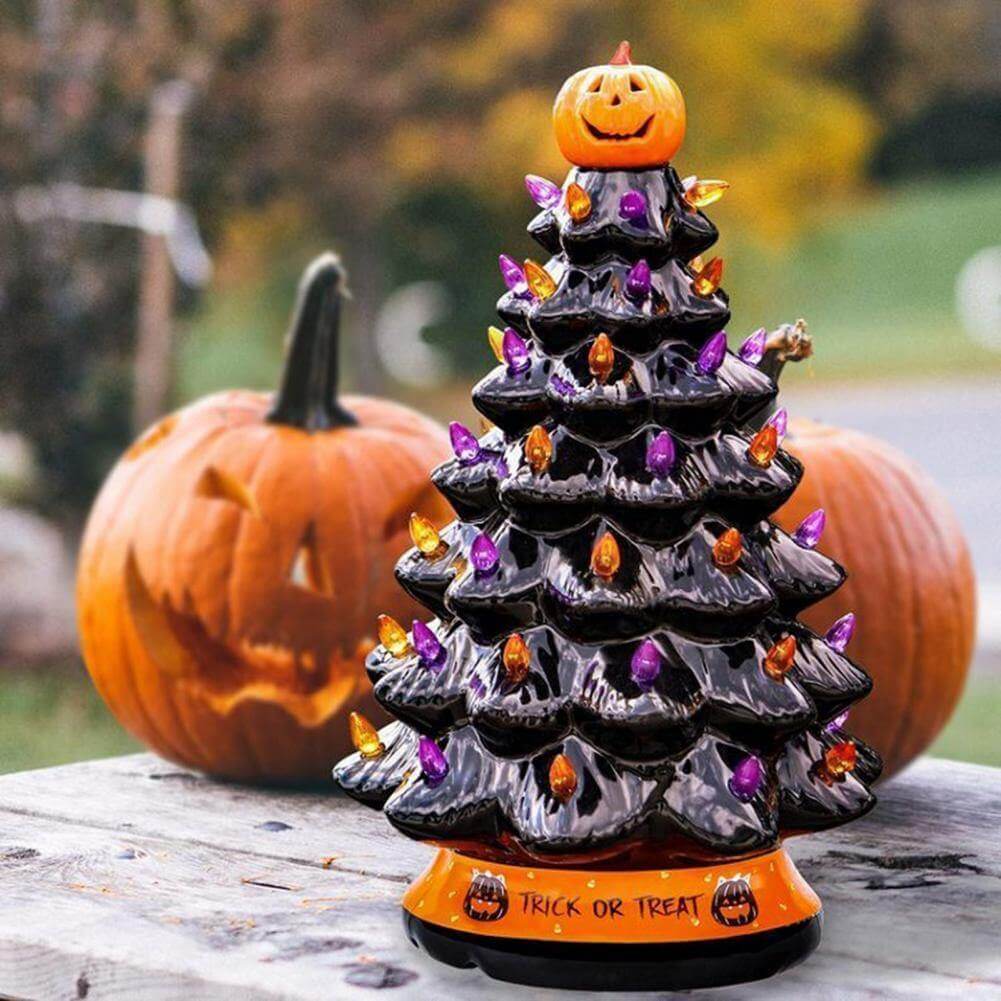 BowLift | LED Light Halloween Pumpkin Ornament Tree