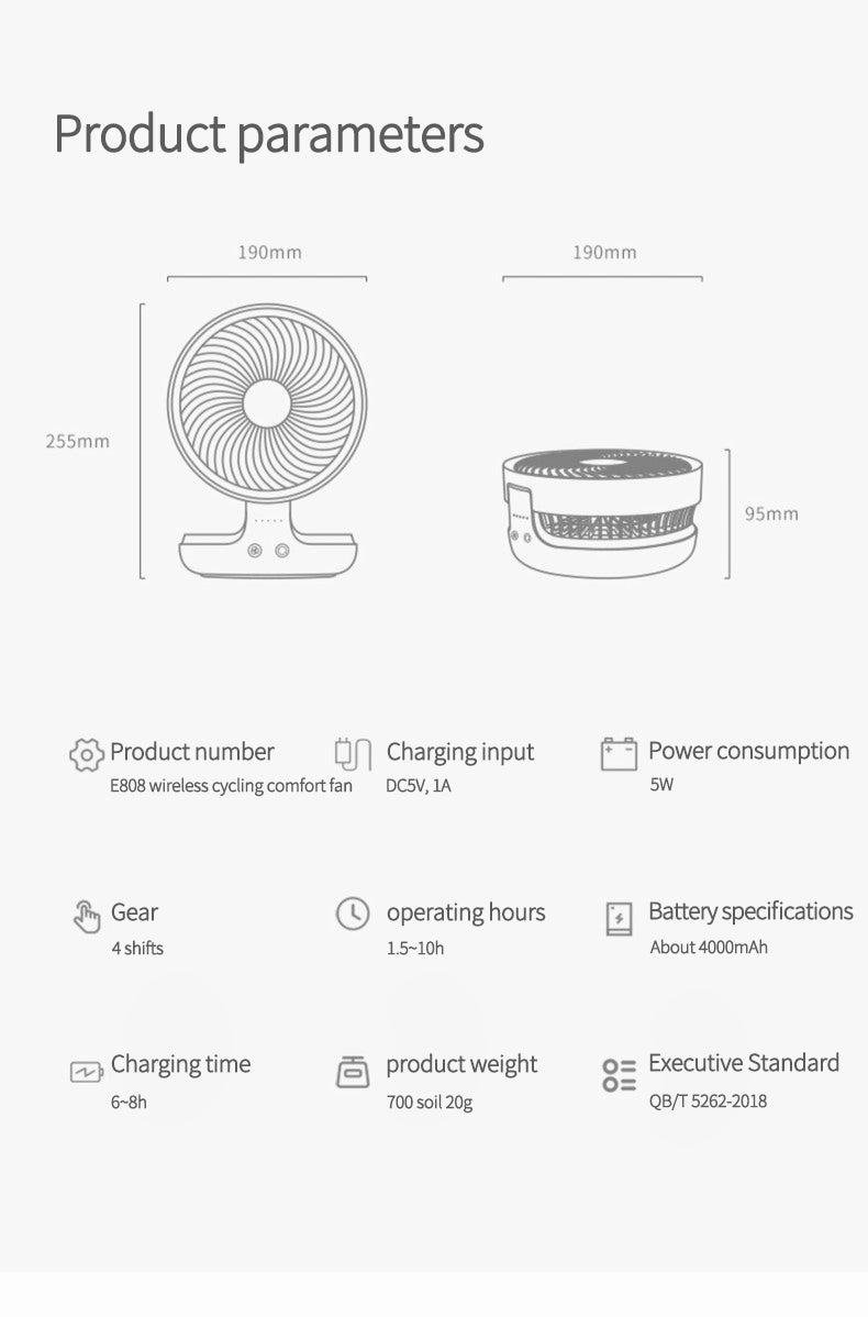 BowLift | Portable Wireless Foldable Fan Night Lamp