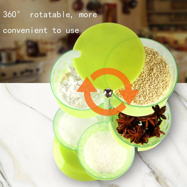 BowLift | Multi-Layer Creative Rotating Seasoning Storage Box