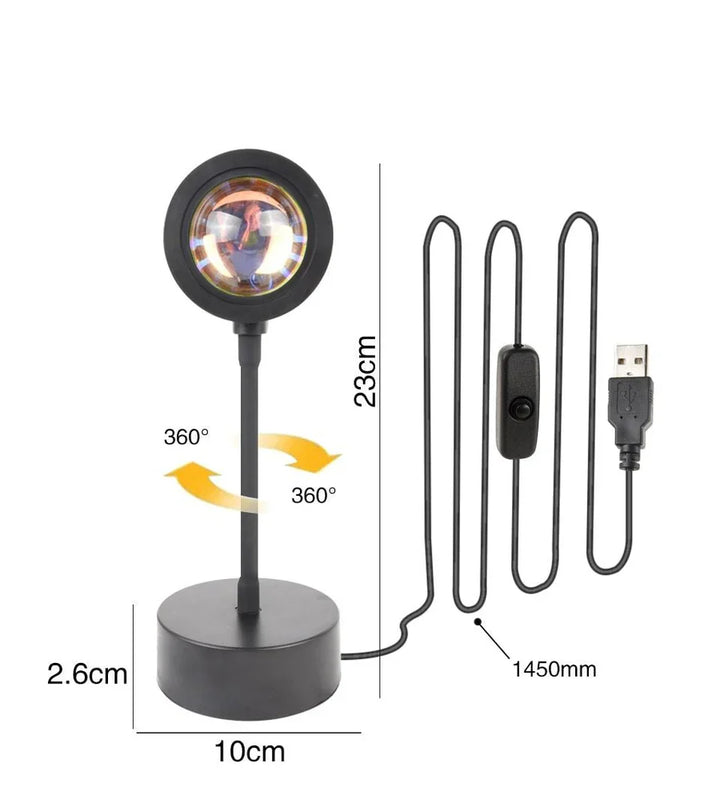 Sunset Lamp with 4 Colors - GlowSphere | Bowlift