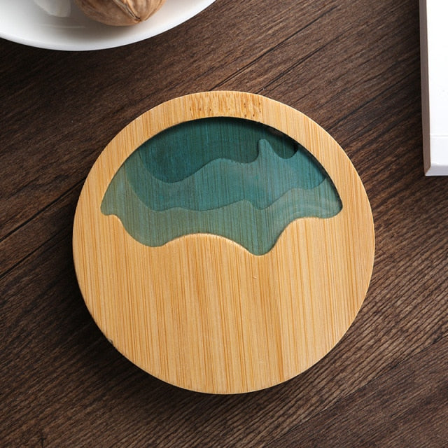 BowLift | Water Art Insulated Bamboo Coasters