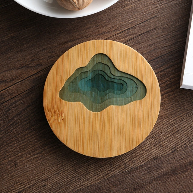 BowLift | Water Art Insulated Bamboo Coasters