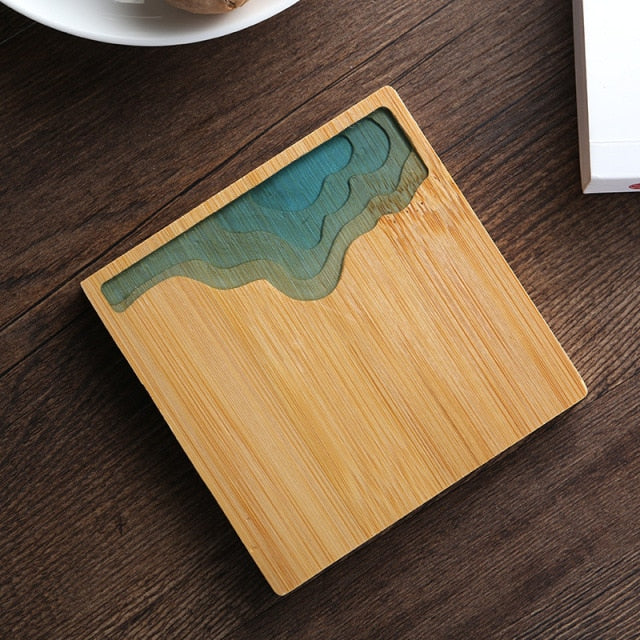 BowLift | Water Art Insulated Bamboo Coasters