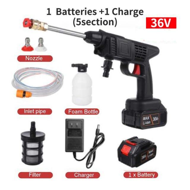 High Pressure Electric Cordless Car Washer Gun | Bowlift