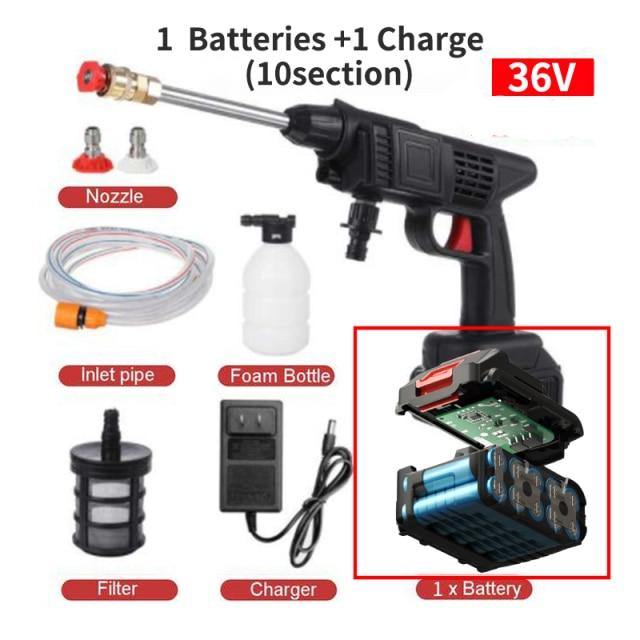 High Pressure Electric Cordless Car Washer Gun | Bowlift