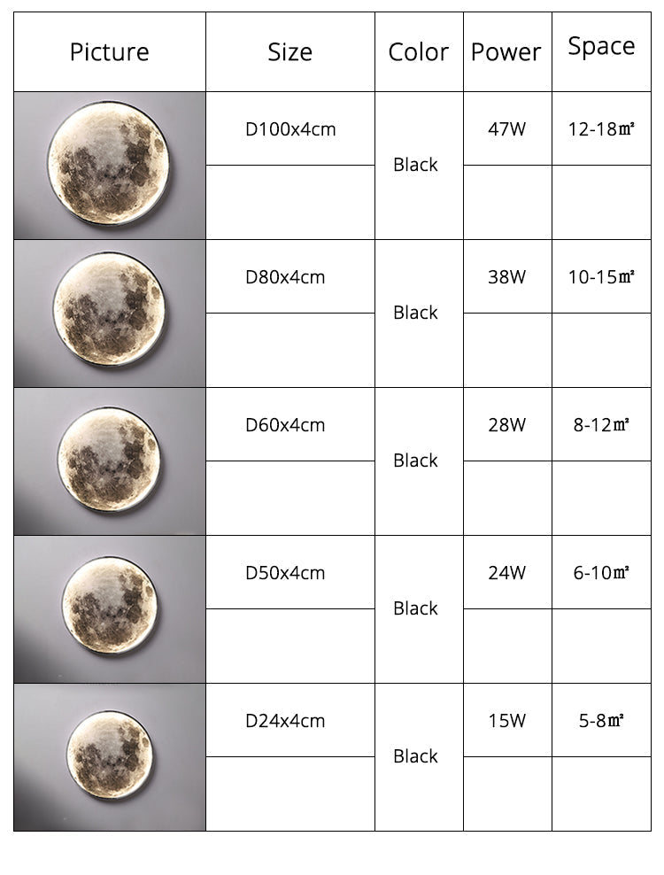 BowLift | 3D LED Moon or Earth Ceiling or Wall Light