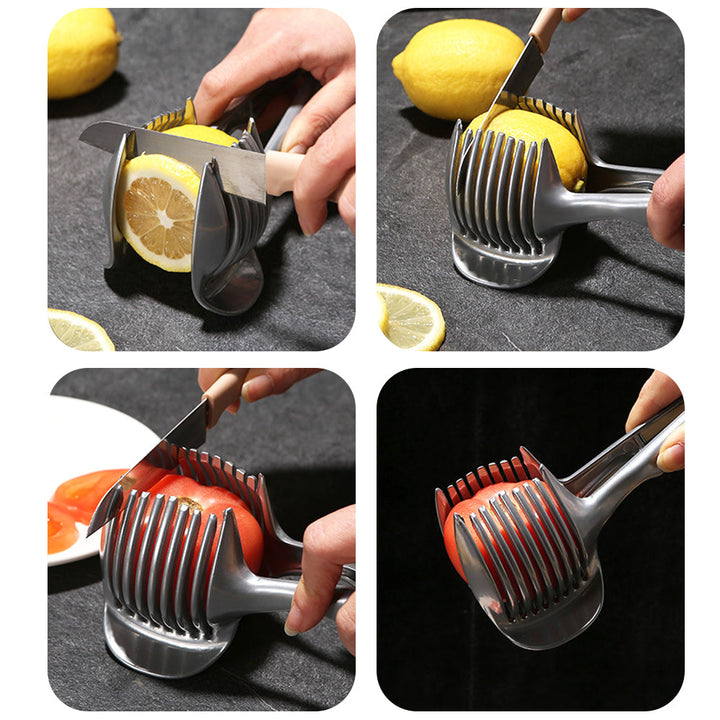 BowLift | Stainless Steel Vegetable Fruit Cutting Holder Tool
