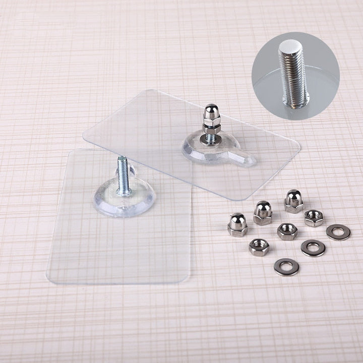 BowLift | 10 Pieces Heavy Duty Punch-Free Transparent Adhesive Hooks