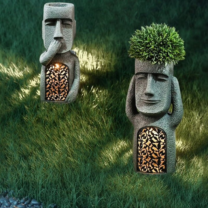 Easter Island Statue Garden Flower Pot | Bowlift