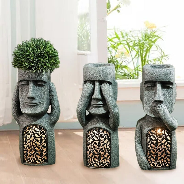 Easter Island Statue Garden Flower Pot | Bowlift
