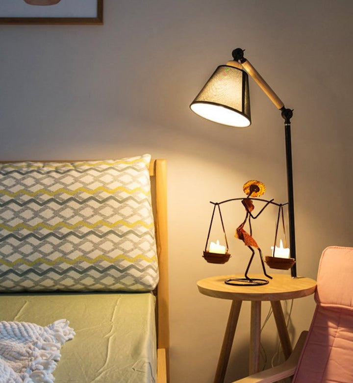 Nordic Abstract Character Metal Candle Holder | Bowlift