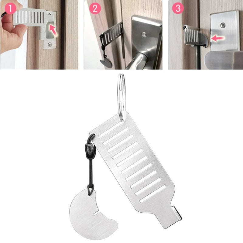 Stainless Steel Anti-theft Door Stopper Lock | Bowlift