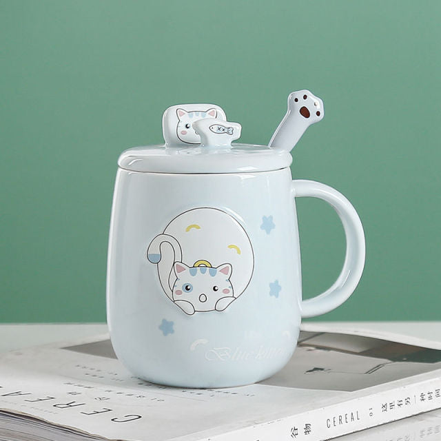 BowLift | Cute Cartoon Kitty Mug Set