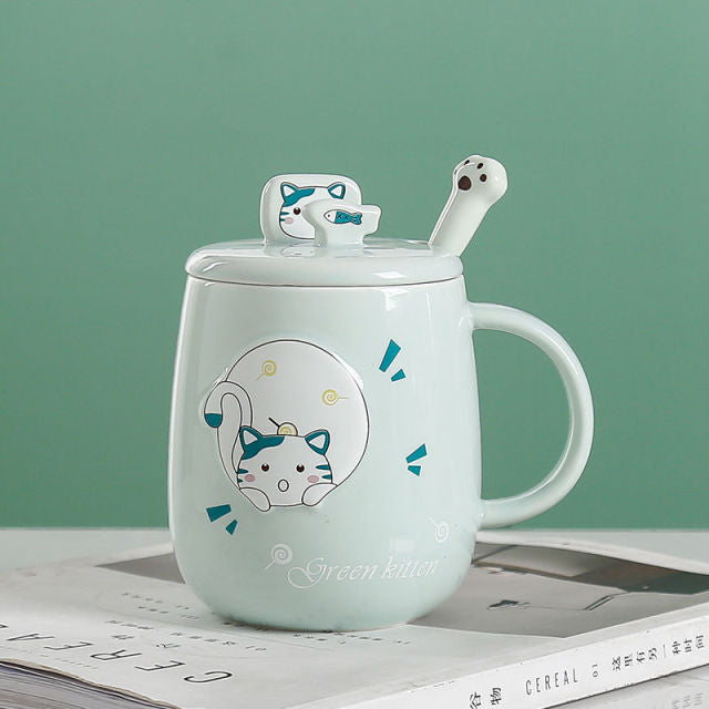 BowLift | Cute Cartoon Kitty Mug Set
