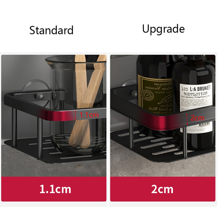 BowLift | Metal Suction Cup Bathroom Shelves