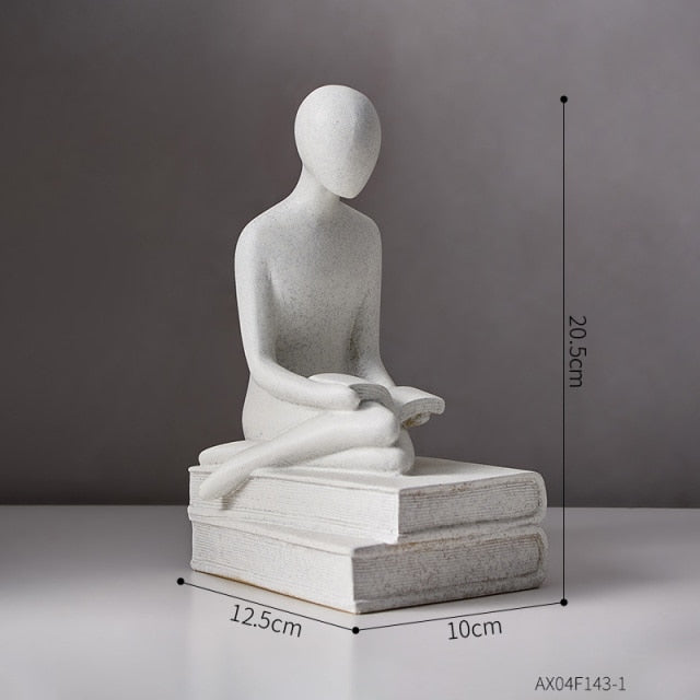 Nordic Abstract Thinker Resin Statue Sculpture | Bowlift