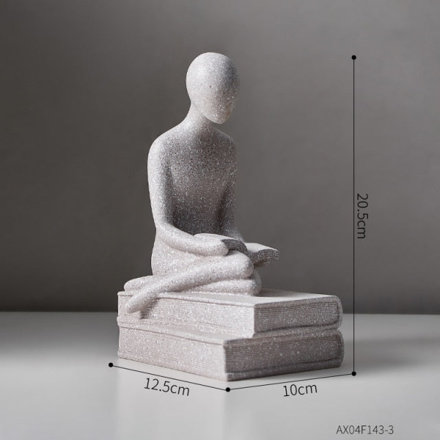 Nordic Abstract Thinker Resin Statue Sculpture | Bowlift