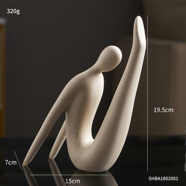 Nordic Abstract Thinker Resin Statue Sculpture | Bowlift