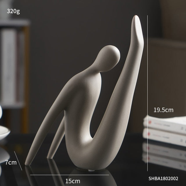 Nordic Abstract Thinker Resin Statue Sculpture | Bowlift