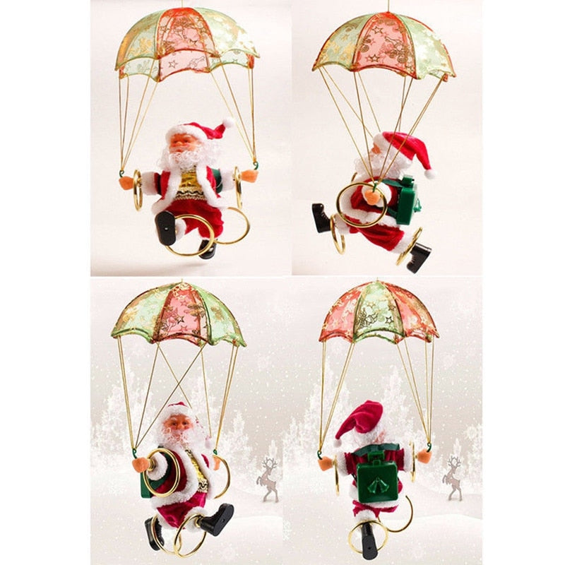 BowLift | Electric Santa Claus Parachute Christmas Toy