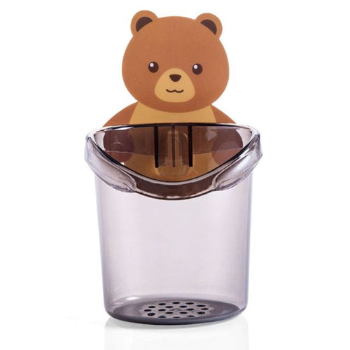 Wall-Mounted Sticky Bear Toothbrush Holder | Bowlift