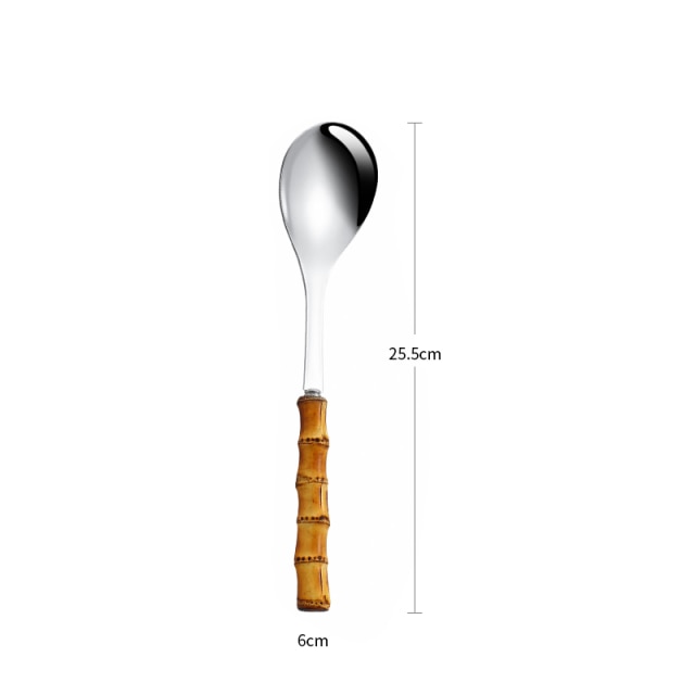 BowLift | Bamboo Handle Salad Serving Cutlery Kitchen Accessories