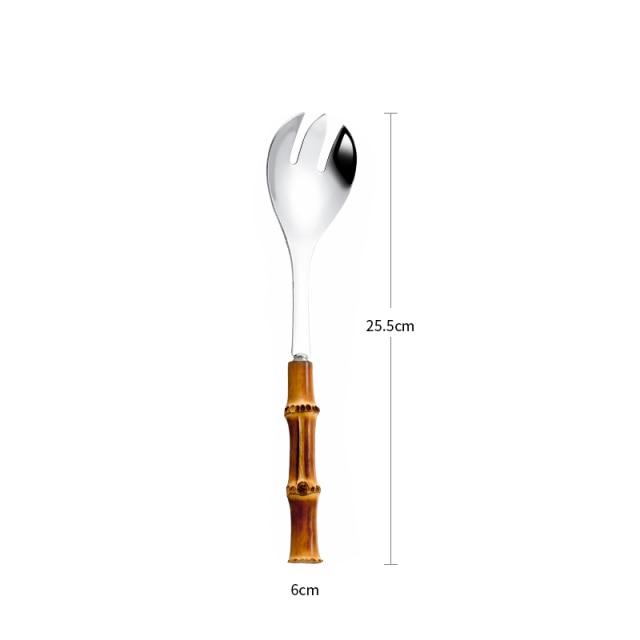 BowLift | Bamboo Handle Salad Serving Cutlery Kitchen Accessories