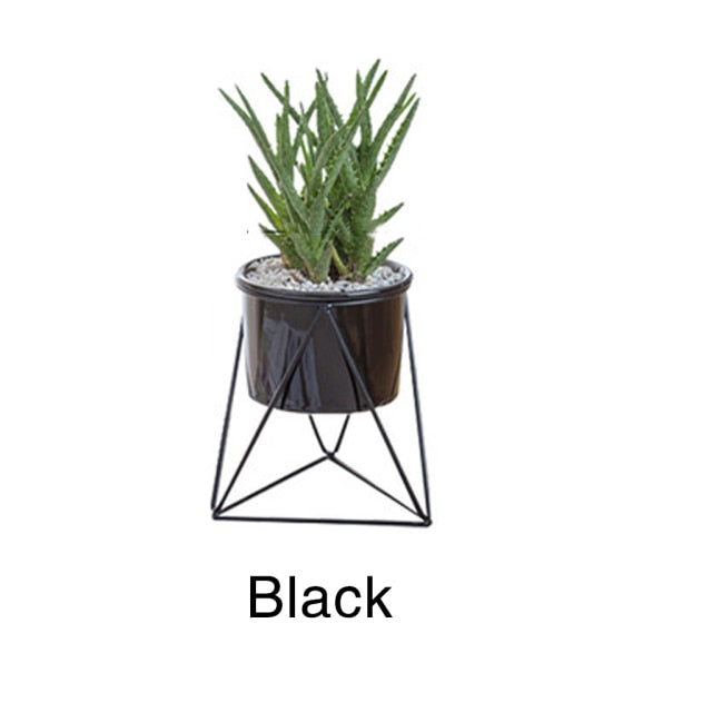 BowLift | Nordic Style Geometric Iron Rack Flower Pots