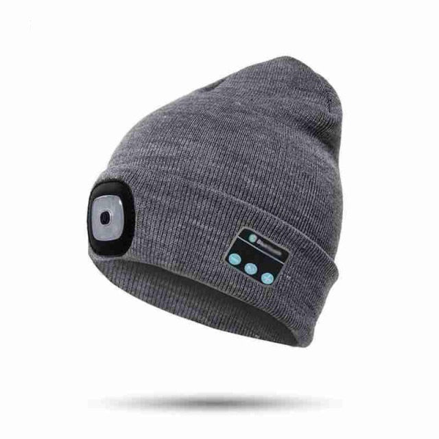 Unisex Bluetooth Speaker Headlamp Beanie Hat | Bowlift