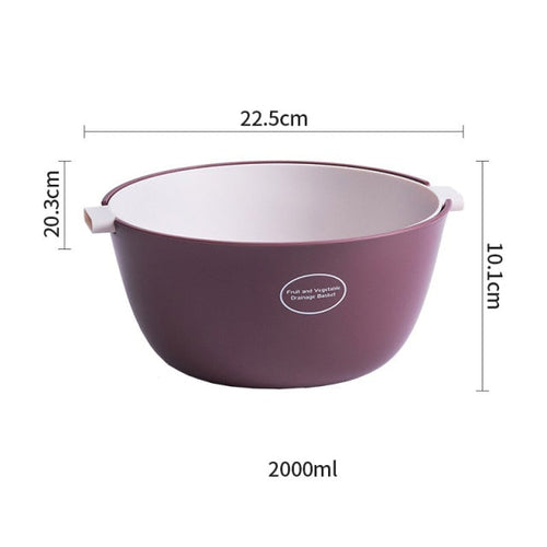 BowLift | Kitchen Double Drain Vegetable Basket