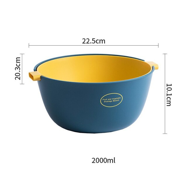 BowLift | Kitchen Double Drain Vegetable Basket