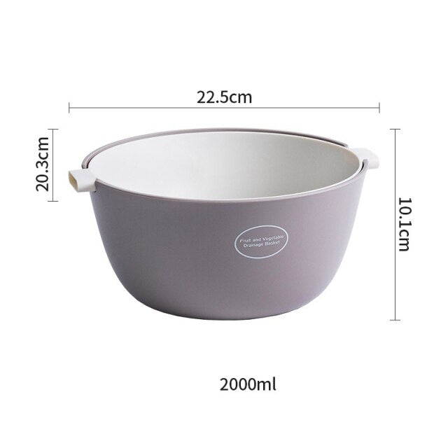 BowLift | Kitchen Double Drain Vegetable Basket