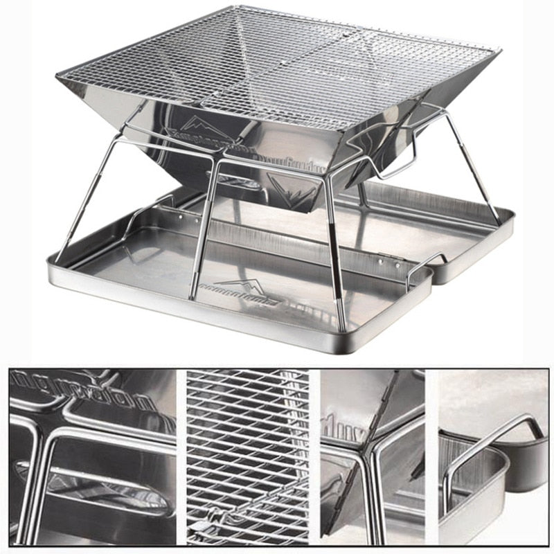 Foldable Portable Mini Travel Camping Grill | Bowlift