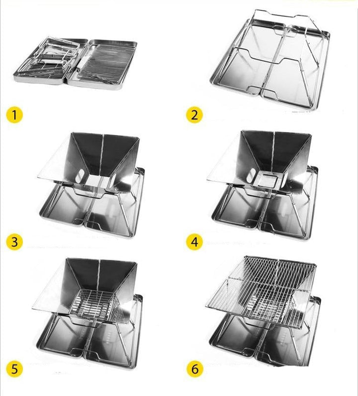 Foldable Portable Mini Travel Camping Grill | Bowlift