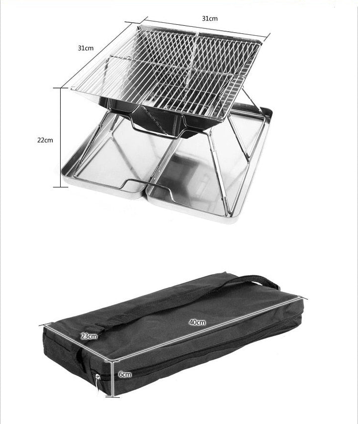 Foldable Portable Mini Travel Camping Grill | Bowlift