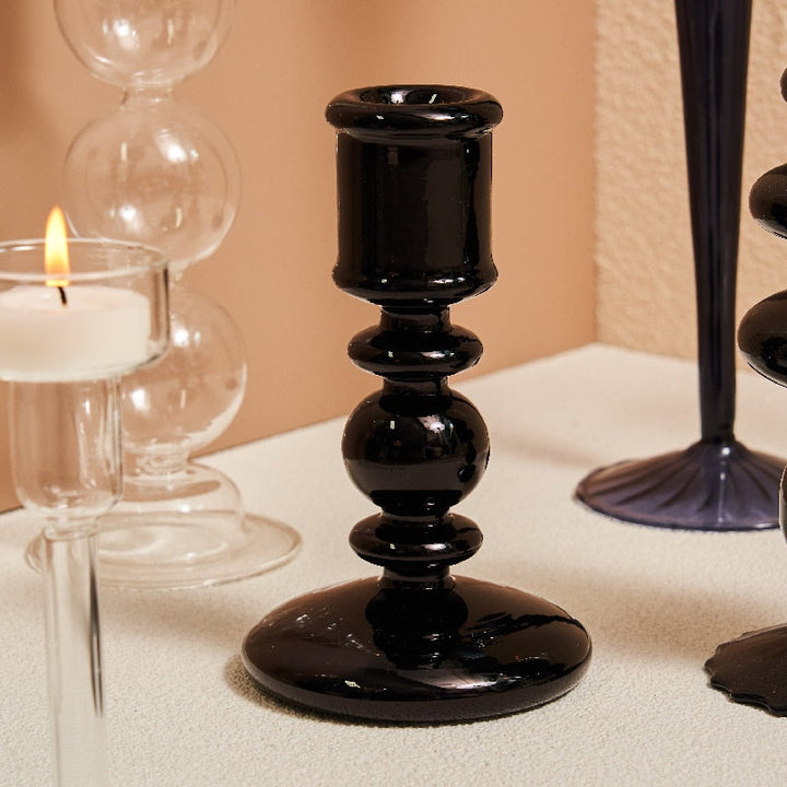 Modern Glass Candleholders - Transparent | Bowlift