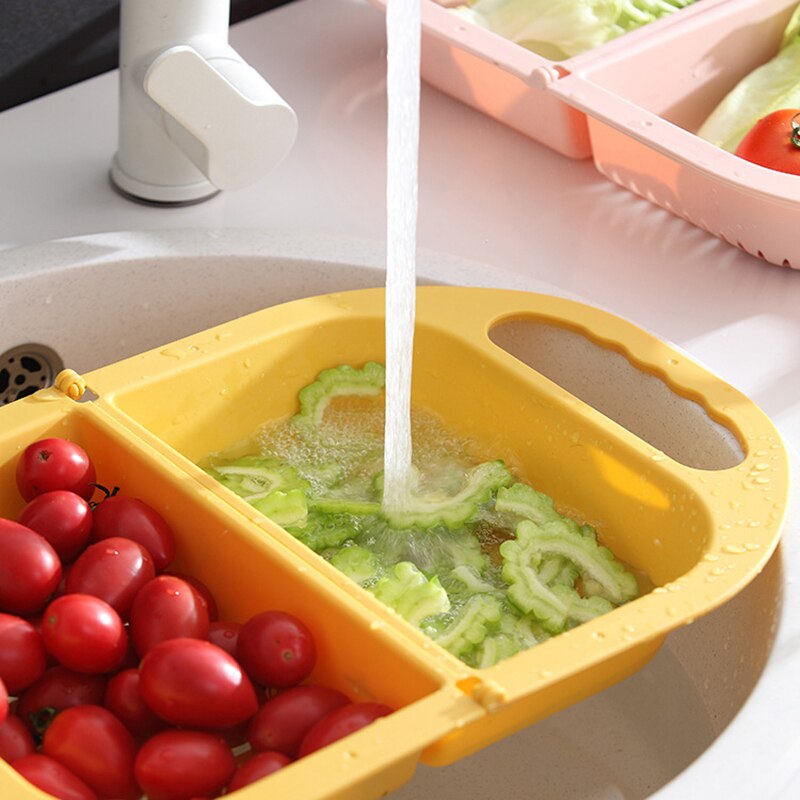 BowLift | Collapsible Folding Fruit Vegetable Washing Drainer Basket