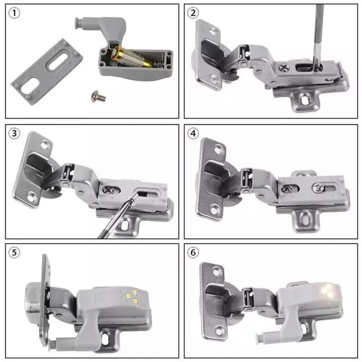 10pcs LED Sensor Hinge Wardrobe Lamp | Bowlift