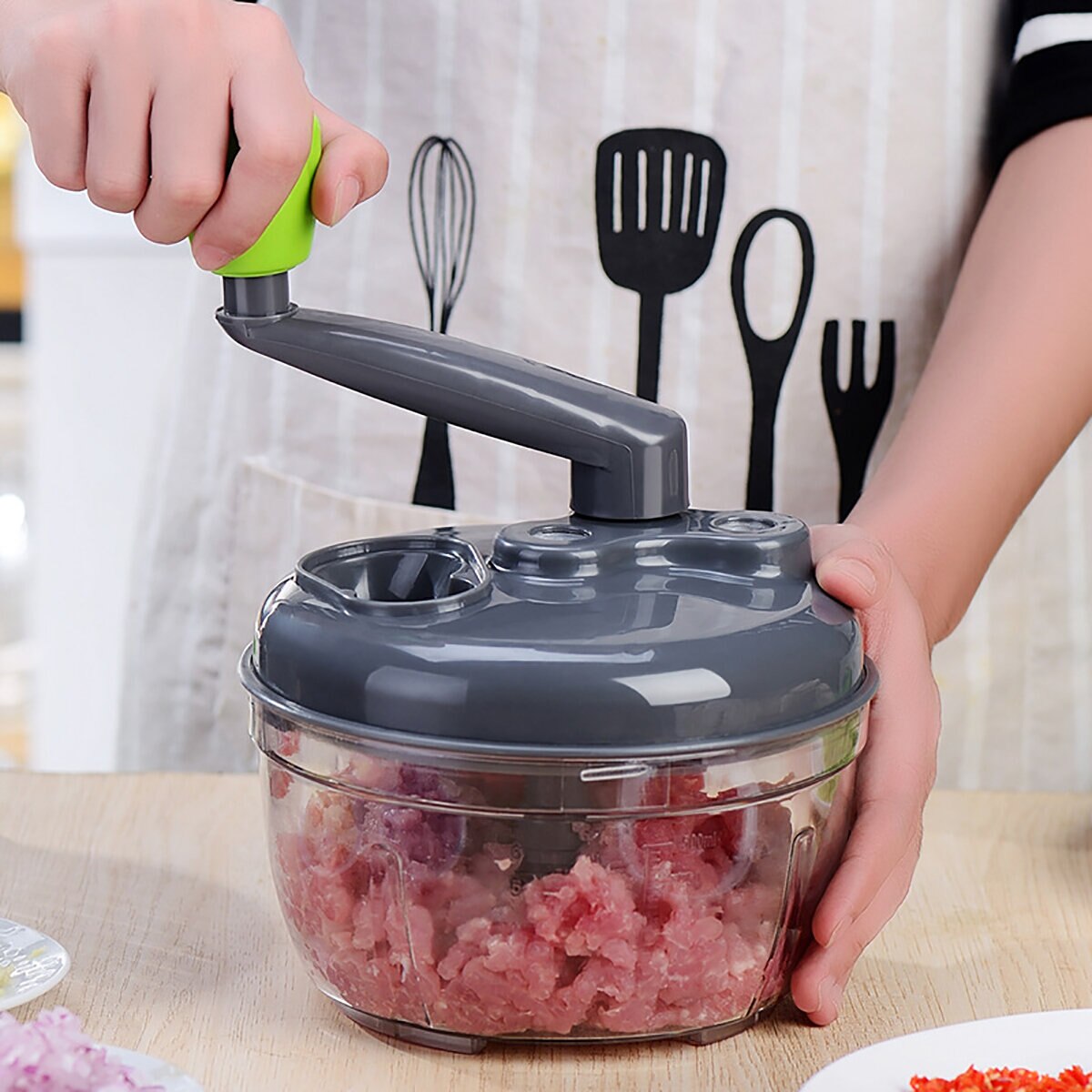 BowLift | Manual Easy Simple Meat Vegetable Chopper Container