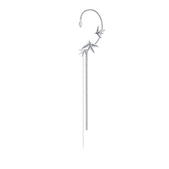 BowLift | Animal Birds Tassel Women Earrings Clip Ear Cuff