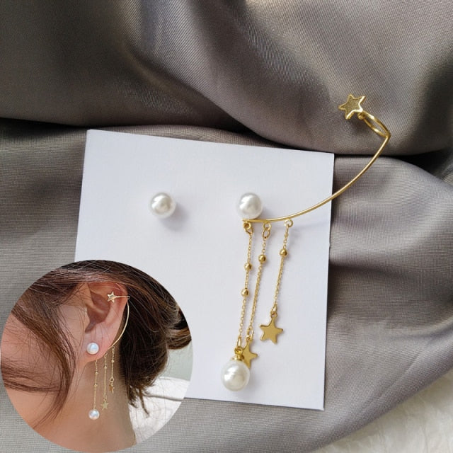 BowLift | Animal Birds Tassel Women Earrings Clip Ear Cuff