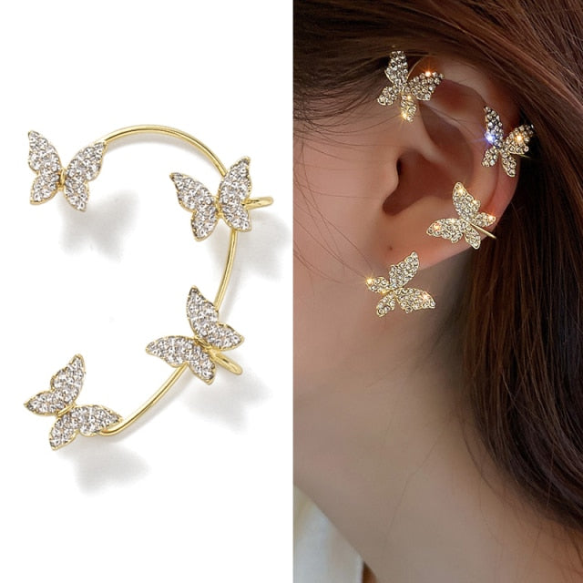 BowLift | Animal Birds Tassel Women Earrings Clip Ear Cuff
