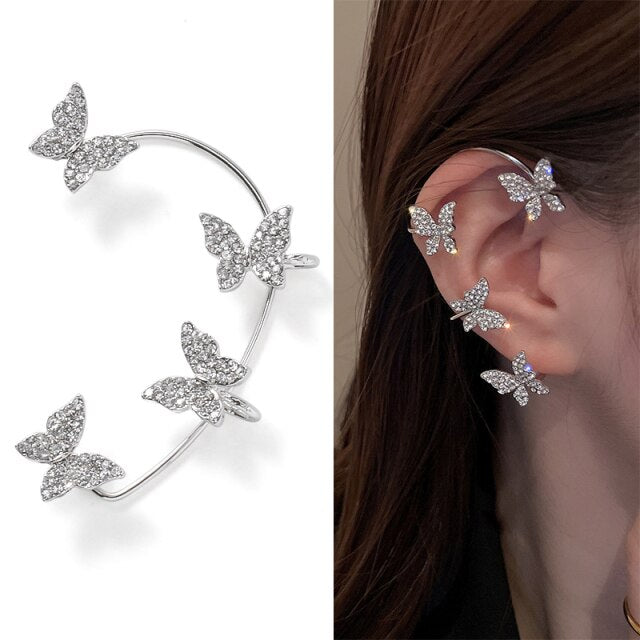 BowLift | Animal Birds Tassel Women Earrings Clip Ear Cuff
