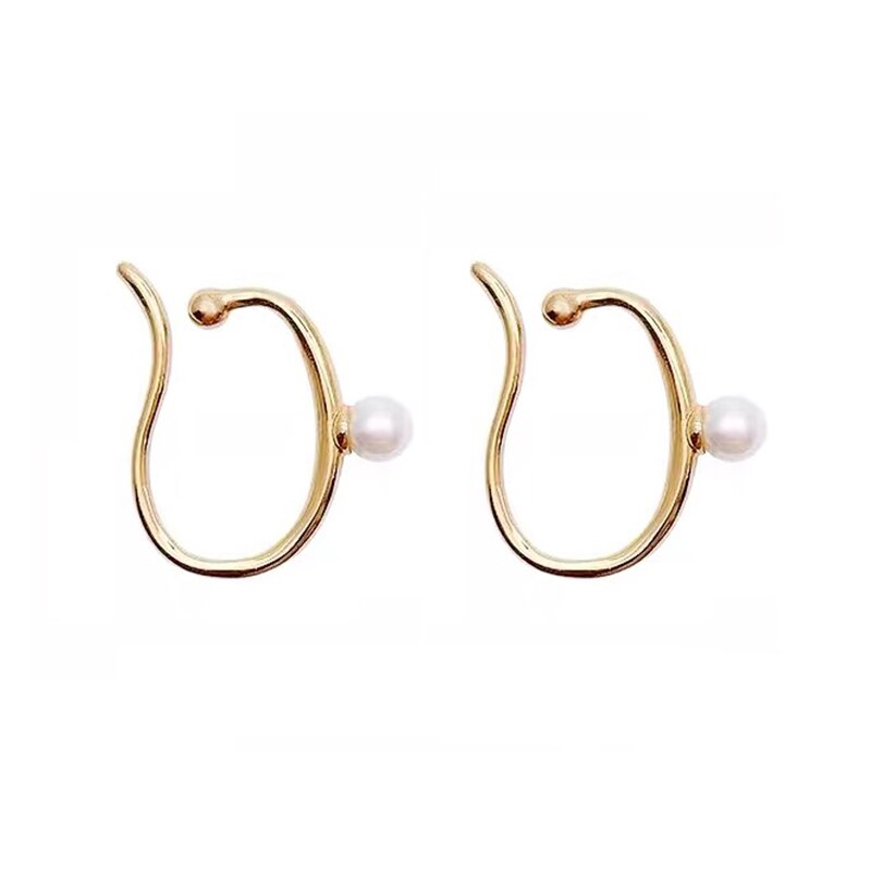 BowLift | Minimalist Simulated Round Small Pearl Ear Cuff Earrings For Women