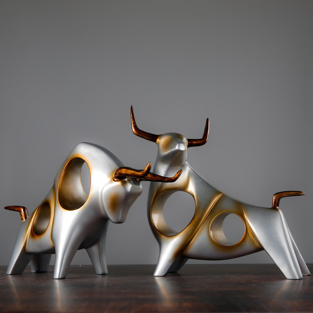 Nordic Style Bull Sculpture Home Decor | Bowlift