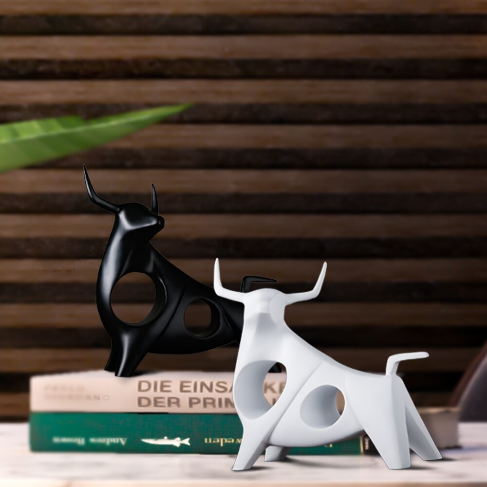 Nordic Style Bull Sculpture Home Decor | Bowlift