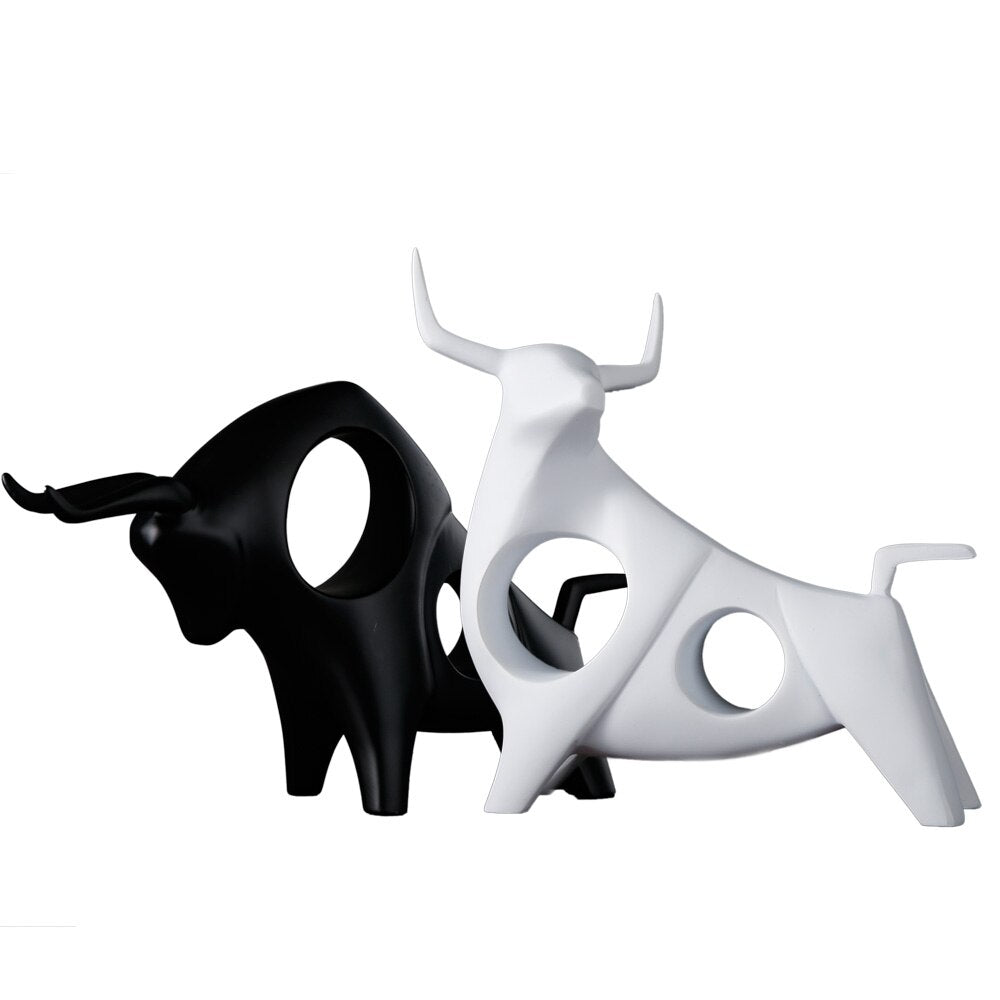 Nordic Style Bull Sculpture Home Decor | Bowlift