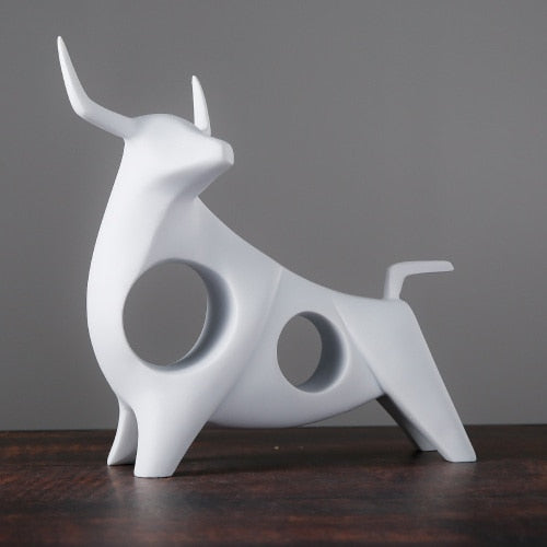 Nordic Style Bull Sculpture Home Decor | Bowlift