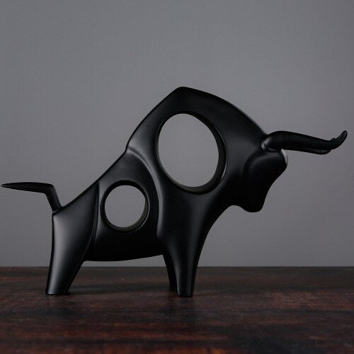 Nordic Style Bull Sculpture Home Decor | Bowlift